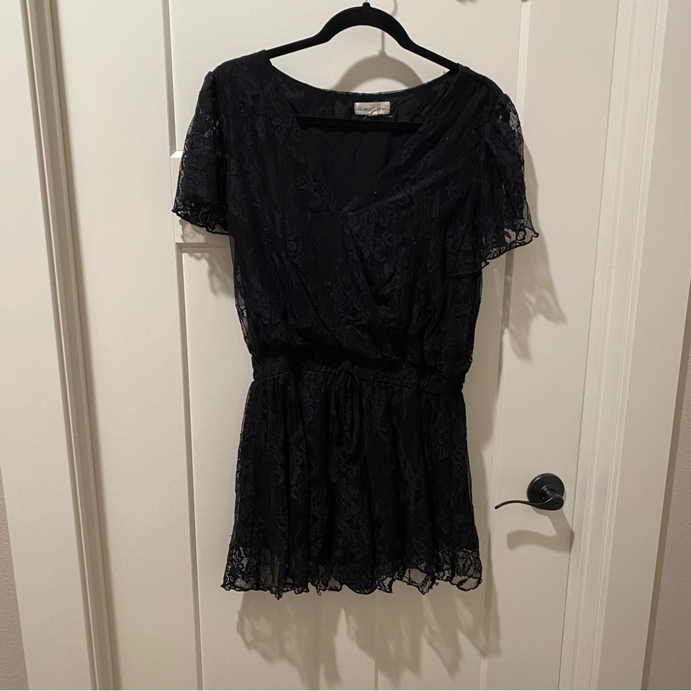 Eesome Black Lace Detail Top